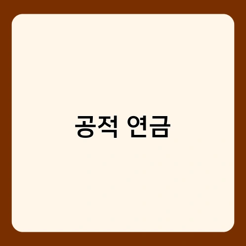 공적 연금 1