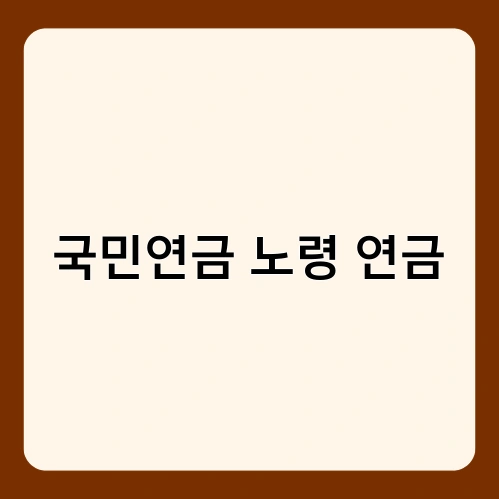 국민연금 노령 연금