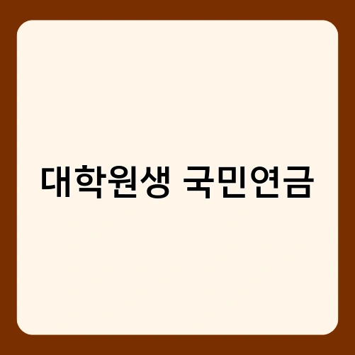 대학원생 국민연금 3