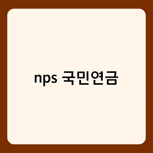 nps 국민연금 1