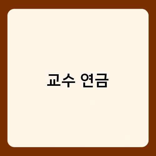 교수 연금 2